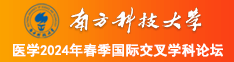 骚屄网南方科技大学医学2024年春季国际交叉学科论坛